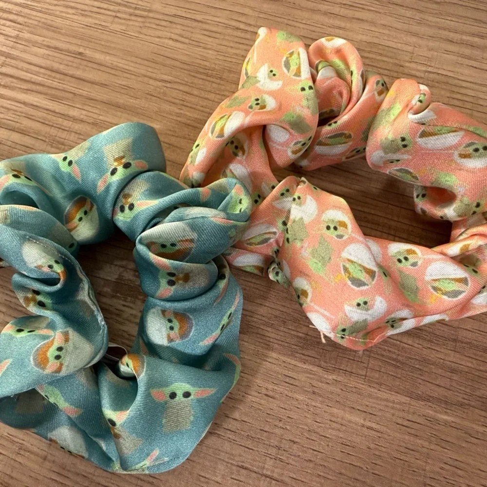 Disney Baby Yoda Scrunchie Bundle - Star Wars Hair Accessories (3 pcs)